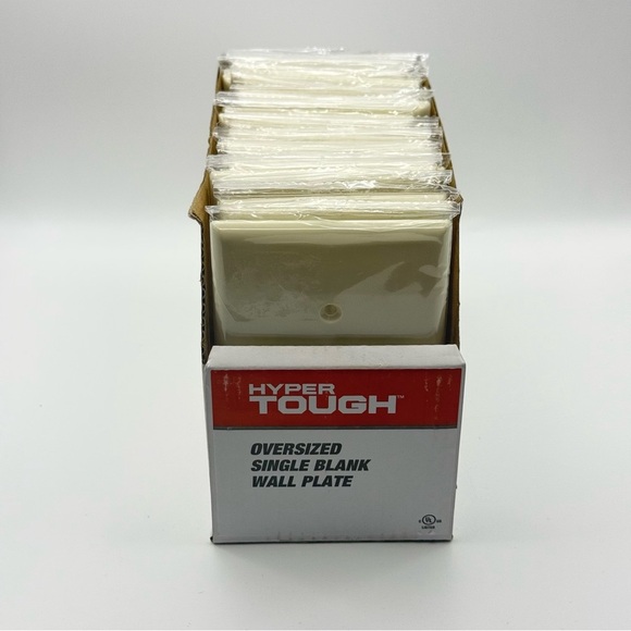 Lot Hyper Tough Oversized Single Blank Wall Plate And Single Toggle Wall Plate - Picture 1 of 6